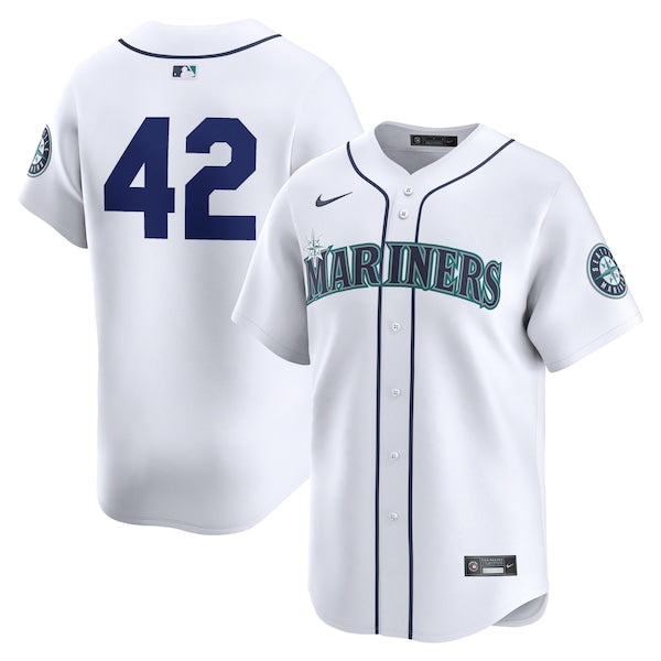 Seattle Mariners Nike 2024 Jackie Robinson Day Home Limited Jersey?ยจC White