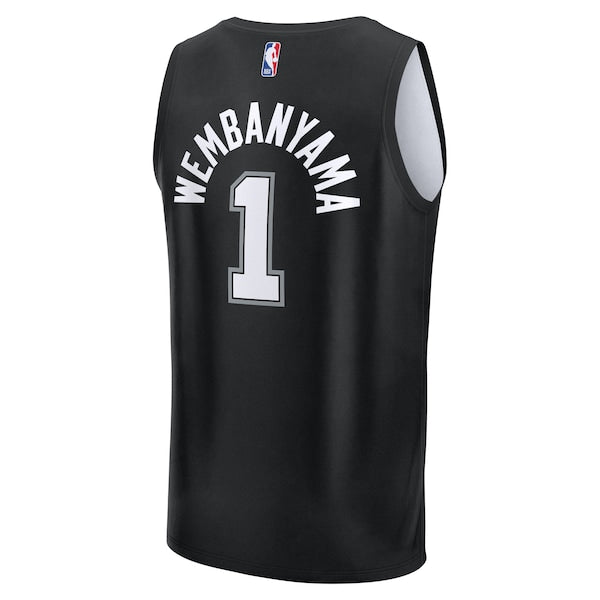 Victor Wembanyama San Antonio Spurs 2025/26 City Edition Fast Break Jersey - Black - Image 3