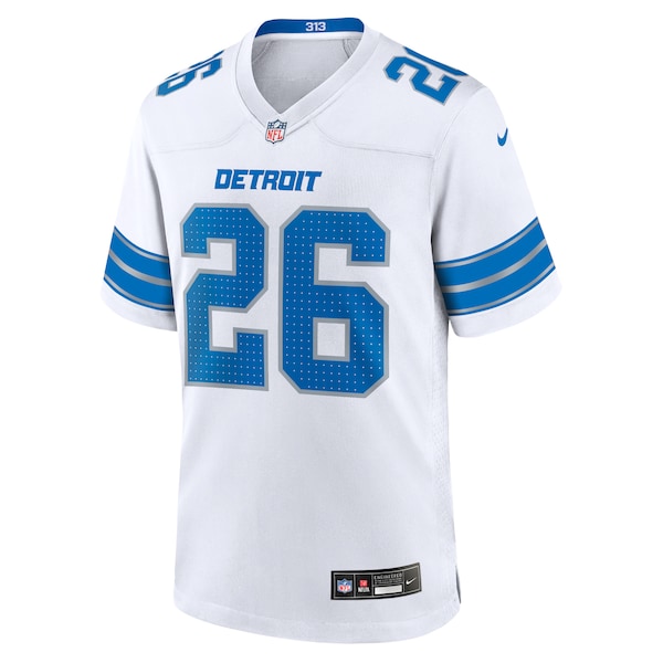 Jahmyr Gibbs Detroit Lions Nike Game Jersey - White - Image 3