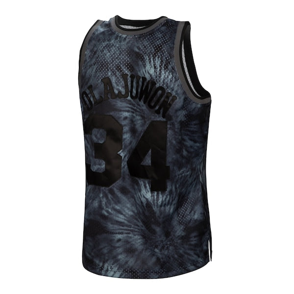 Hakeem Olajuwon Houston Rockets Hardwood Classics 1993/94 Tie-Dye Swingman Jersey - Black - Image 4