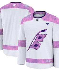 Carolina Hurricanes  2024 Hockey Fights Cancer Practice Jersey - White