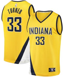 Myles Turner Indiana Pacers Fast Break Replica Jersey - Statement Edition - Gold