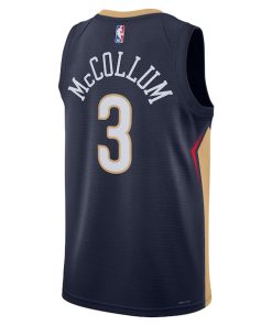 Alternative view of C.J. McCollum New Orleans Pelicans Nike Unisex Swingman Jersey - Icon Edition - Navy