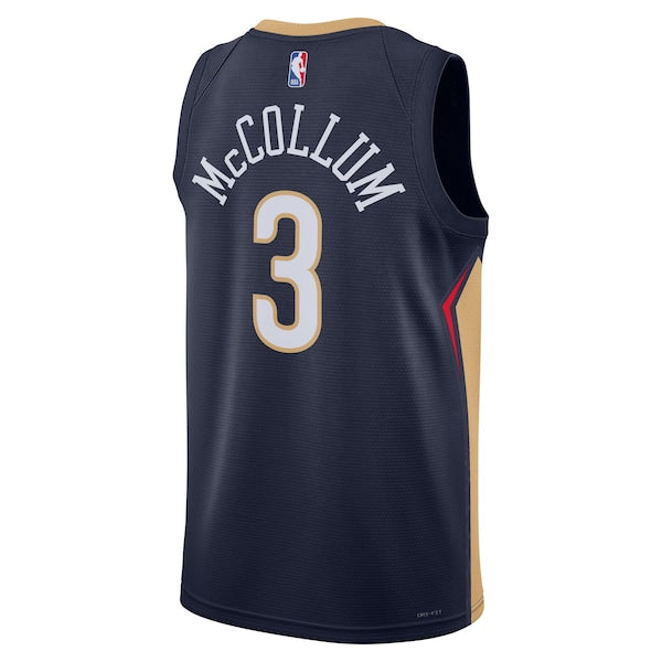 C.J. McCollum New Orleans Pelicans Nike Unisex Swingman Jersey - Icon Edition - Navy - Image 2