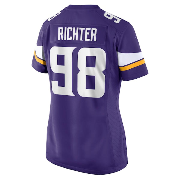 Bo Richter Minnesota Vikings Nike Women's Team Game Jersey - Purple - Image 3