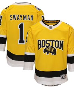 Jeremy Swayman Boston Bruins Outerstuff Youth 2026 NHL Stadium Series Premier Jersey - Gold