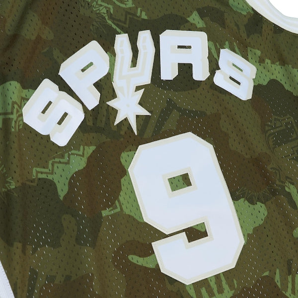 Tony Parker San Antonio Spurs Hardwood Classics 2000/01 Ghost Green Swingman Jersey - Camo - Image 4