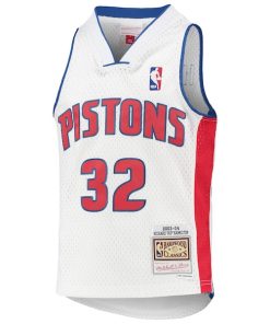 Alternative view of Richard Hamilton Detroit Pistons Youth 2003/04 Hardwood Classics Swingman Jersey - White