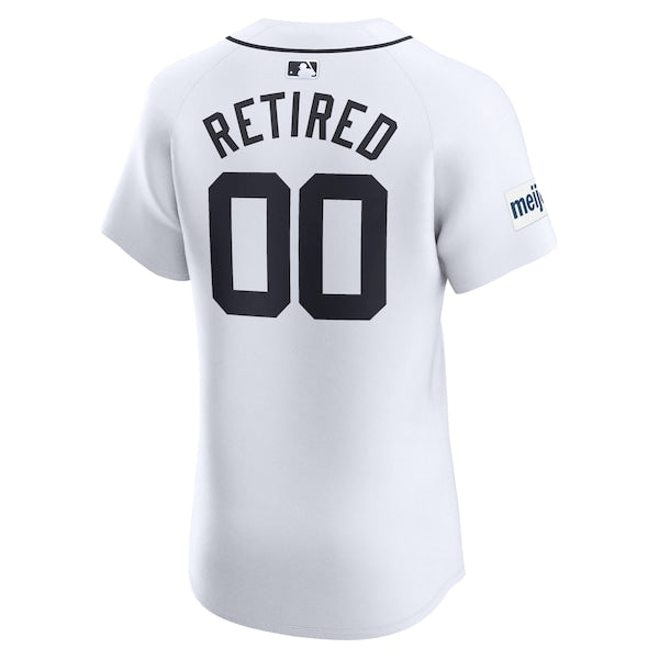 Detroit Tigers Nike Home Elite Pick-A-Player Retired Roster Patch Jersey - White - Image 3