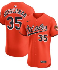 Adley Rutschman Baltimore Orioles Nike Alternate 2 Elite Jersey - Orange/White/Black