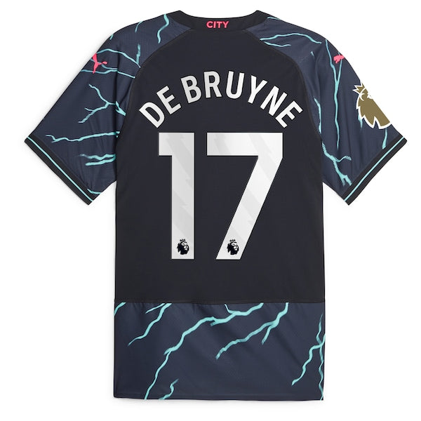 Kevin De Bruyne Manchester City Puma 2023/24 Third Authentic Player Jersey - Navy - Image 3