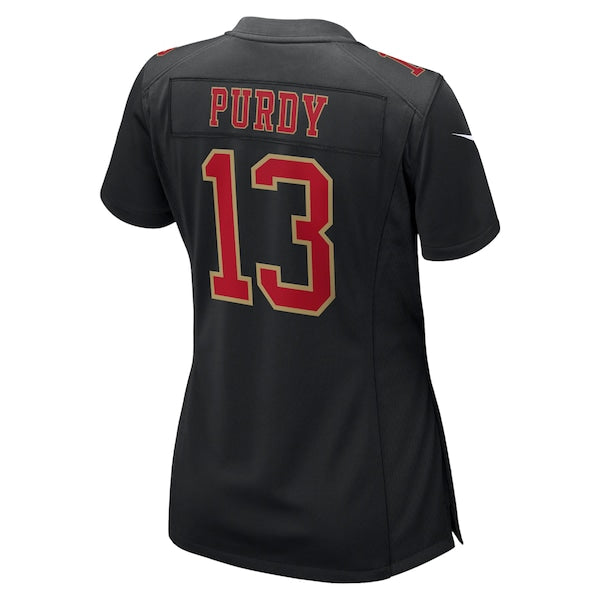 Brock Purdy San Francisco 49ers Nike Women's Super Bowl LVIII Carbon Fashion Game Player Jersey - Black - Image 3