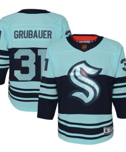 Philipp Grubauer Seattle Kraken Youth Special Edition 2.0 Premier Player Jersey - Teal