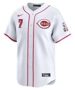 Alternative view of Spencer Steer Cincinnati Reds Nike Home Limited Player Jersey - White