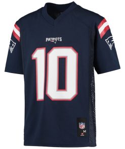 Alternative view of Mac Jones New England Patriots Youth Replica Player Jersey - Navy