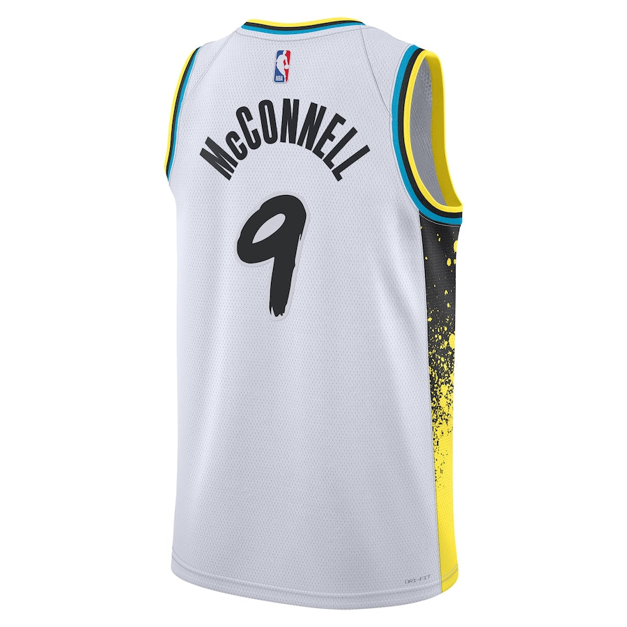T.J. McConnell Indiana Pacers Nike City Edition Swingman Jersey 2024 - White - Image 3