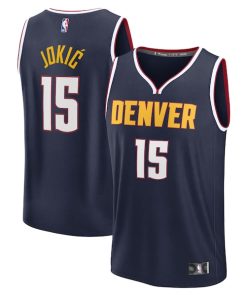 Nikola Jokic Denver Nuggets  Youth Fast Break Replica Player Jersey - Icon Edition - Navy