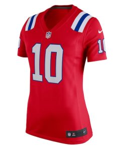 Alternative view of Drake Maye New England Patriots Nike Women's Alternate Game Jersey - Red