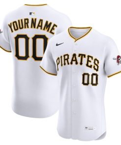 Pittsburgh Pirates Nike Home Elite Custom Jersey - White