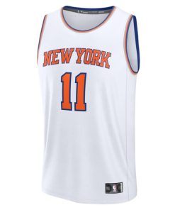 Alternative view of Jalen Brunson New York Knicks  Fast Break Replica Player Jersey - Association Edition - White