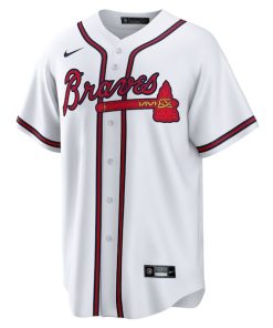 Alternative view of Drake Baldwin Atlanta Braves Nike Home Replica Jersey - White