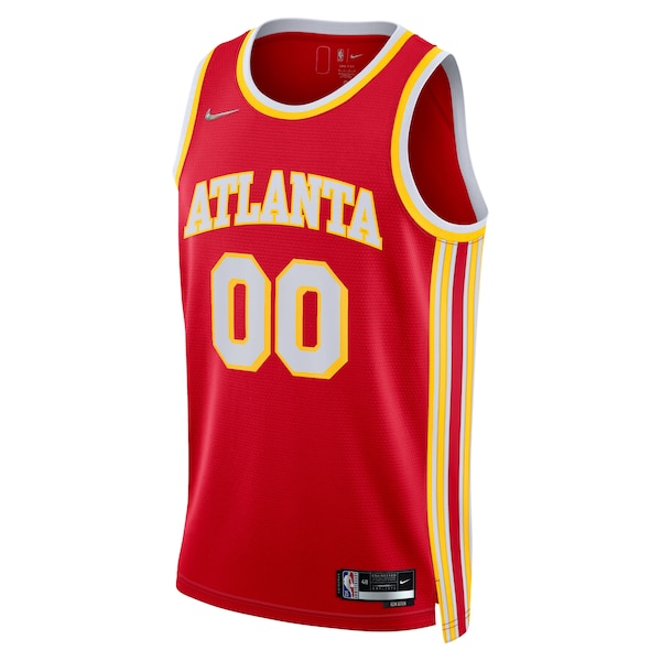 Atlanta Hawks Nike 2021/22 Diamond Swingman Custom Jersey - Icon Edition - Red - Image 2