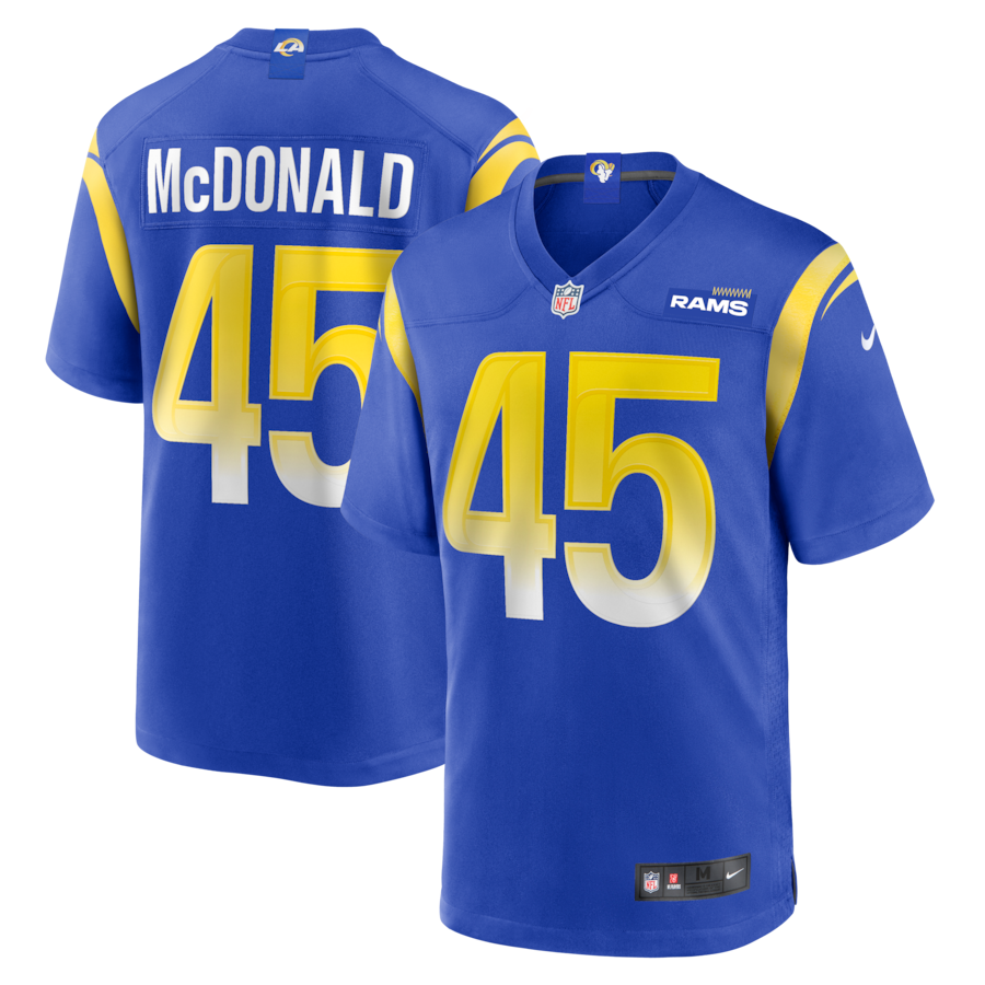 Camren McDonald Los Angeles Rams Nike Game Jersey - Royal