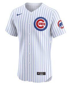 Alternative view of Chicago Cubs Nike Home Elite Jersey - White