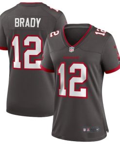 Alternative view of Tom Brady Tampa Bay Buccaneers Nike Women's Alternate Game Jersey - Pewter/Red
