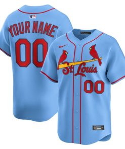St. Louis Cardinals Nike Alternate Limited Custom Jersey - Light Blue/White