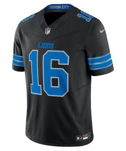 Alternative view of Jared Goff Detroit Lions Nike Vapor F.U.S.E. Limited Jersey - Black