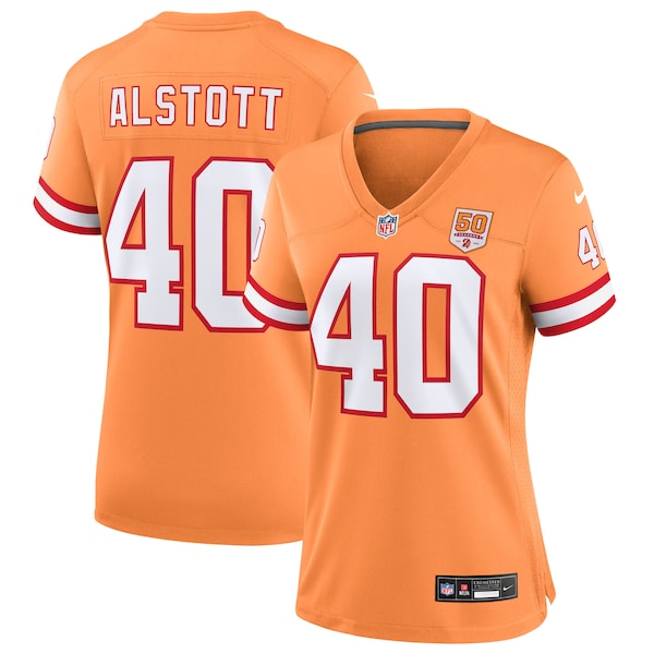 Mike Alstott Tampa Bay Buccaneers Nike Women's 50th Season Game Jersey - Creamsicle/Red - Image 2