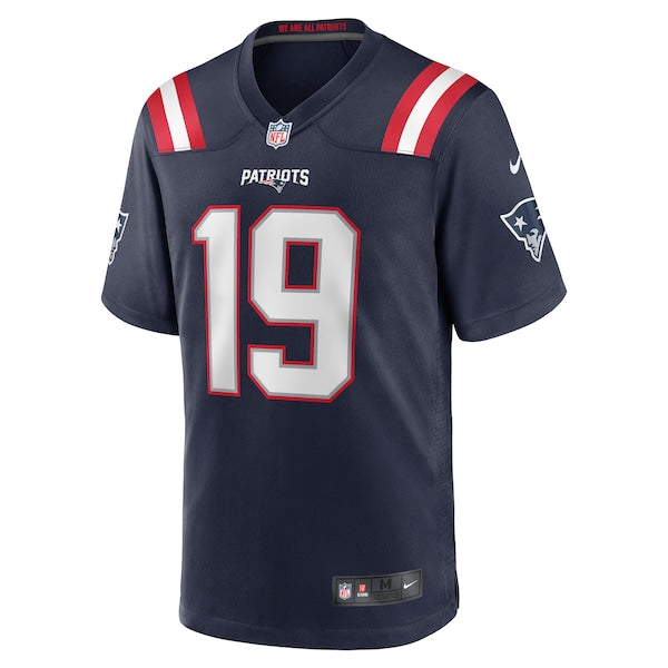 Joe Milton III New England Patriots Nike Game Jersey - Navy - Image 2