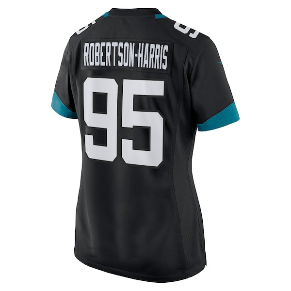 Roy Robertson-Harris Jacksonville Jaguars Nike Women's Game Jersey - Black/Teal - Image 4