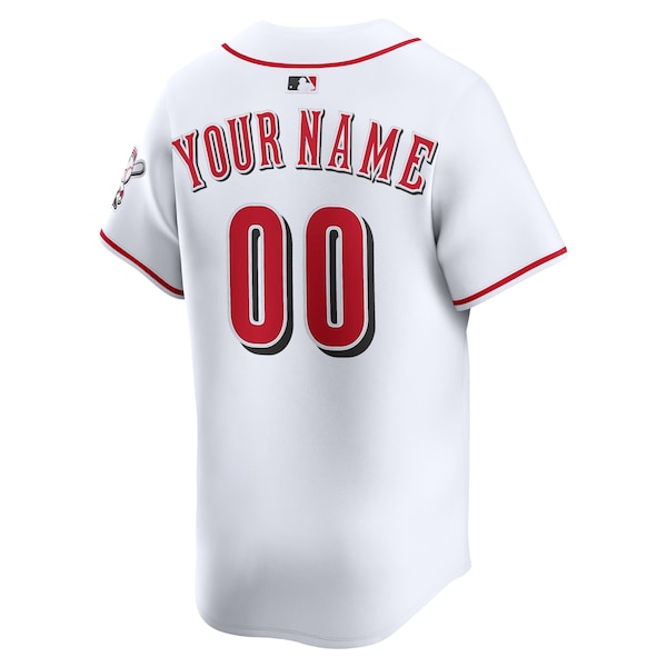 Cincinnati Reds Nike Home Limited Custom Jersey - White - Image 3
