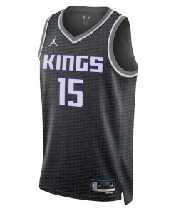 Alternative view of Davion Mitchell Sacramento Kings Jordan Brand Unisex Swingman Jersey - Statement Edition - Black