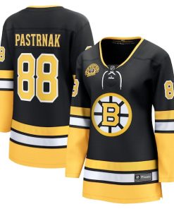 David Pastrnak Boston Bruins  Women's 100th Anniversary Premier Breakaway Player Jersey - Black