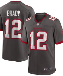 Tom Brady Tampa Bay Buccaneers Nike Alternate Game Jersey - Pewter/Red