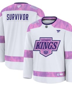 Los Angeles Kings  Hockey Fights Cancer Practice Jersey - White