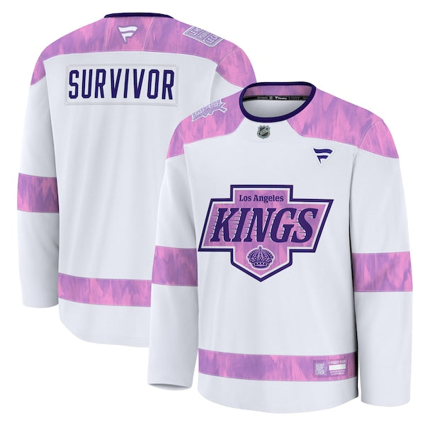 Los Angeles Kings Hockey Fights Cancer Practice Jersey - White