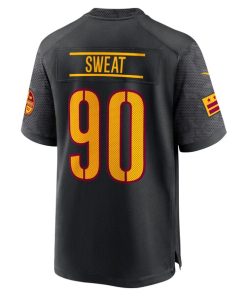 Alternative view of Montez Sweat Washington Commanders Nike Alternate Game Player Jersey - Black/White