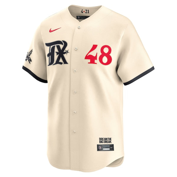 Jacob deGrom Texas Rangers Nike City Connect Limited Jersey - Cream - Image 2