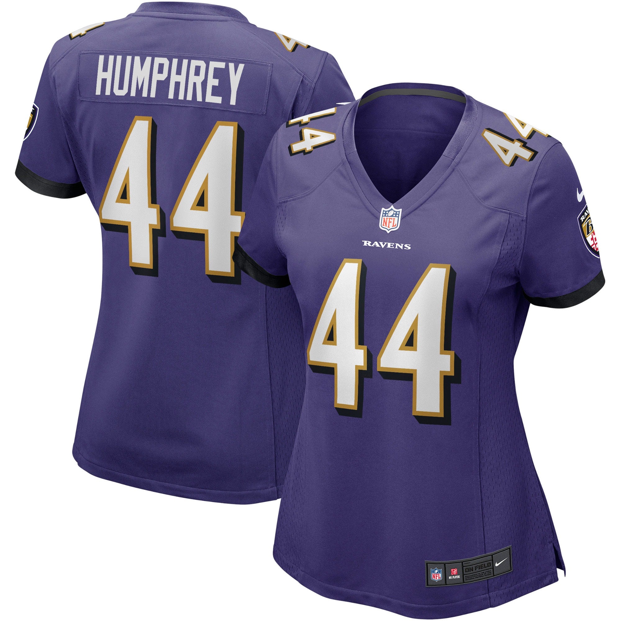 Marlon Humphrey Baltimore Ravens Nike Women's Game Jersey - Black/Purple - Image 6