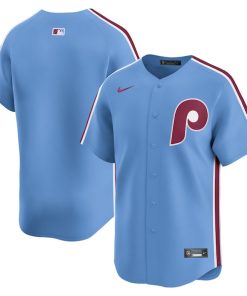 Alternative view of Philadelphia Phillies Nike Alternate Limited Jersey - Light Blue/White