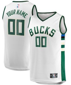 Milwaukee Bucks  Youth Fast Break Replica Custom Jersey - Association Edition - White