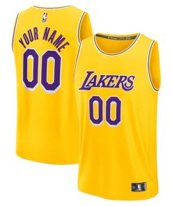 Los Angeles Lakers  Youth Custom Fastbreak Jersey - Icon - Gold