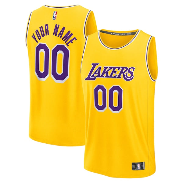 Los Angeles Lakers Youth Custom Fastbreak Jersey - Icon - Gold
