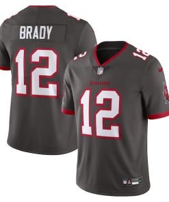 Tom Brady Tampa Bay Buccaneers Nike Alternate Vapor Untouchable Limited Jersey - Pewter/Red