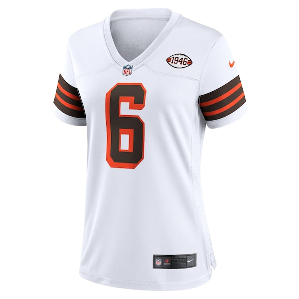 Baker Mayfield Cleveland Browns Nike Women's 1946 Collection Alternate Game Jersey - White/Brown - Image 4