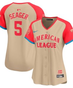 Corey Seager American League Nike Women's 2024 MLB All-Star Game Limited Player Jersey - Cream
